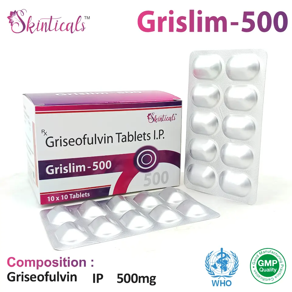 Griseofulvin (500mg) Tablet at the best price in PCD Pharma Franchise for Antifungal, Fungal Infections Treatment.